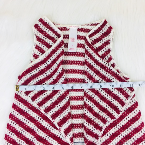 Xhilaration Knit Red White Blue USA Vest Sz Small - Picture 5 of 6